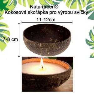 Kokosová skořápka pro výrobu svíčky od Naturgreen®